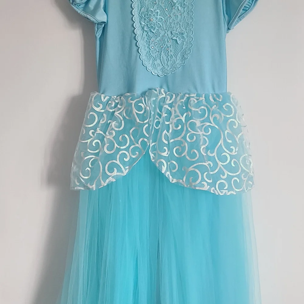 JerrisApparel Girls Princess Costume Puff Sleeve Fancy Birthday Party Dress up